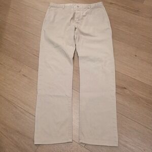 Barney Cools Chino Pants Mens Size 36 x 31 Beige Khaki Casual Button Fly